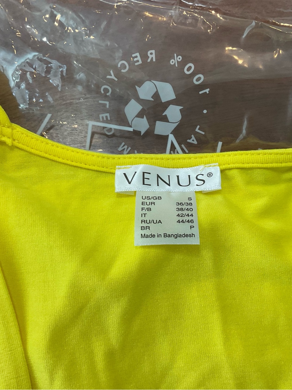 VENUS Bright Yellow Cold-Shoulder Tank Top - Picture 4 of 6